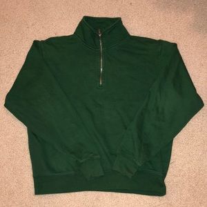 John Galt, green, quarter zip sweatshirt